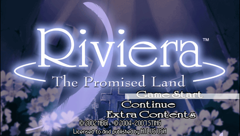 Riviera : The Promised Land — Title screen