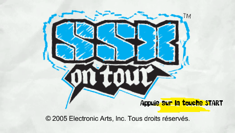 SSX On Tour — Title screen
