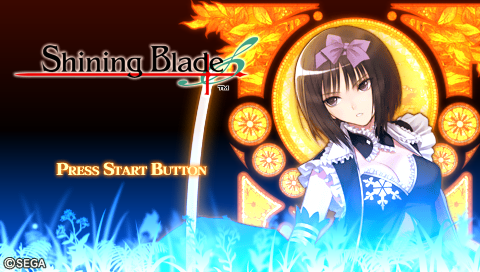 Shining Blade — Title screen