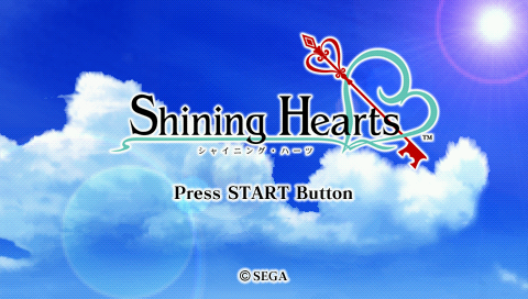 Shining Hearts — Title screen