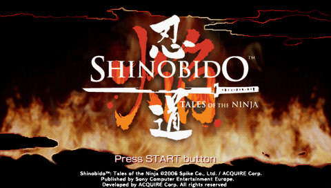 Shinobido : Tales of the Ninja — Title screen