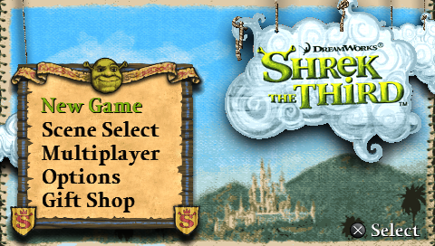 Shrek The Third — Title screen