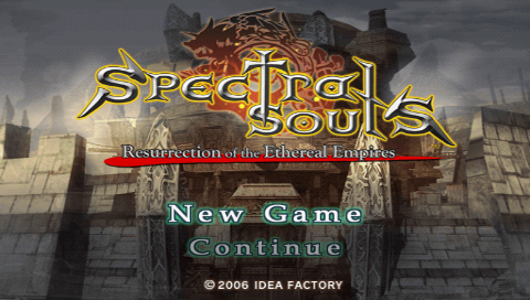 Spectral Souls : Resurrection of the Ethereal Empires — Title screen
