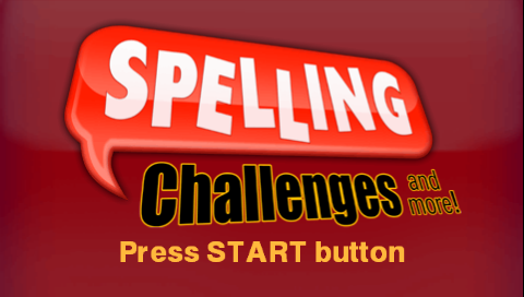 Spelling Challenges and More! — Title screen