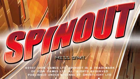 Spinout — Title screen