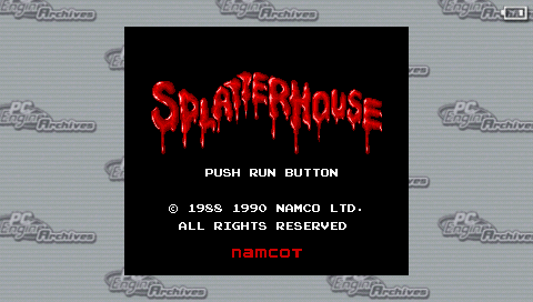 Splatterhouse — Title screen