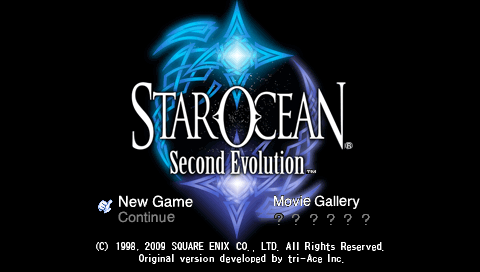 Star Ocean : Second Evolution — Title screen