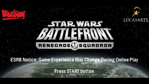 Star Wars Battlefront : Renegade Squadron — Title screen
