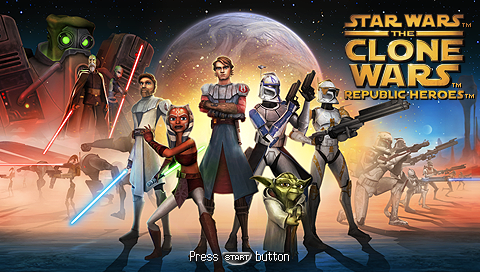 Star Wars : The Clone Wars, Republic Heroes — Title screen