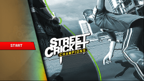 Street Cricket Champions — Title screen