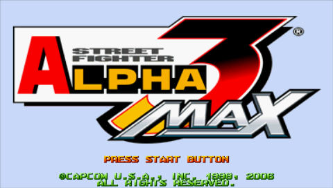 Street Fighter Alpha 3 Max — Title screen