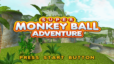 Super Monkey Ball Adventure — Title screen