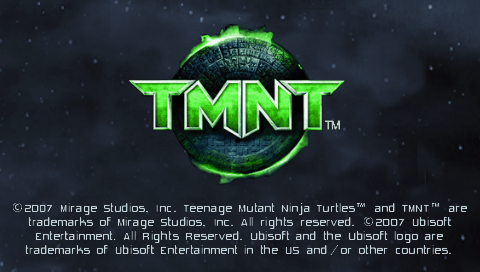 TMNT : Teenage Mutant Ninja Turtles — Title screen