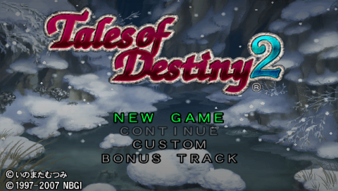 Tales of Destiny 2 — Title screen