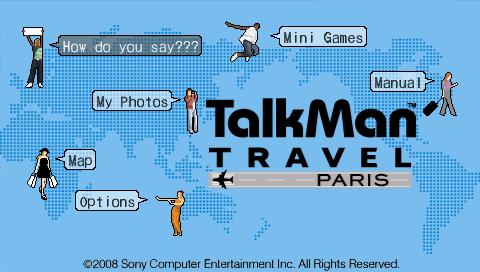 Talkman Travel - Paris — Title screen