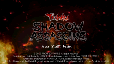 Tenchu : Shadow Assassins — Title screen