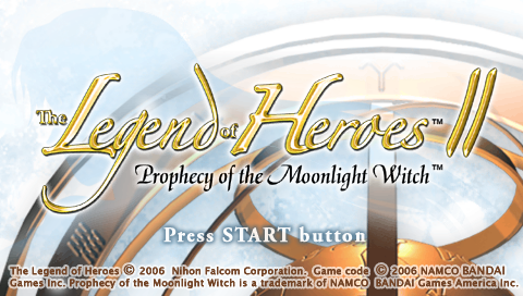 The Legend of Heroes II : Prophecy of the Moonlight Witch — Title screen