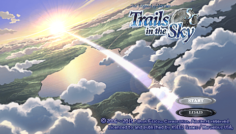 The Legend of Heroes : Trails in the Sky SC — Title screen