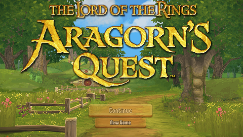The Lord of the Rings : Aragorn's Quest — Title screen