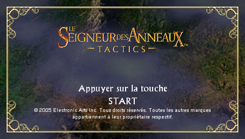 The Lord of the Rings : Tactics — Title screen