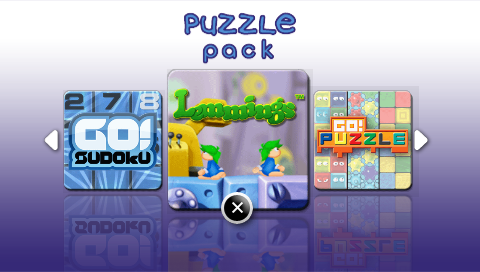The Playstation Network Collection : Puzzle Pack — Title screen