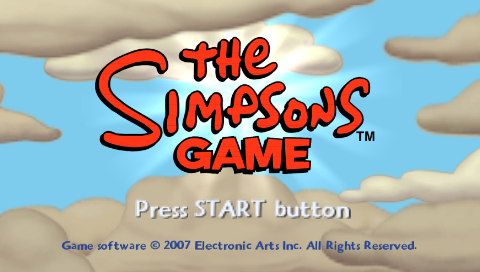 The Simpsons Game — Title screen