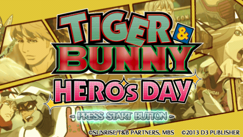 Tiger & Bunny : Heroes Day — Title screen