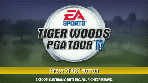 Tiger Woods PGA Tour — Title screen