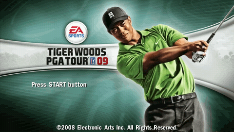 Tiger Woods PGA Tour 09 — Title screen