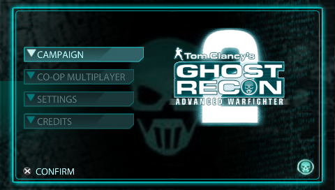 Tom Clancy's Ghost Recon Advanced Warfighter 2 — Title screen