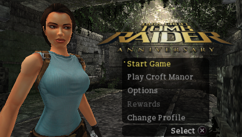 Tomb Raider : Anniversary — Title screen