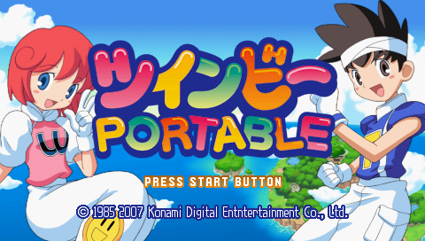 TwinBee Portable — Title screen