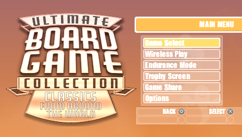 Ultimate Board Game Collection — Title screen