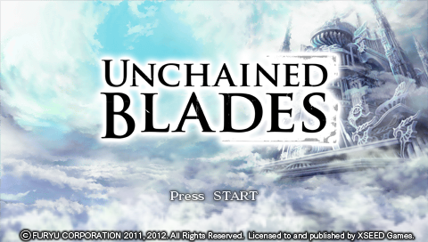 UnchainBlades ReXX — Title screen