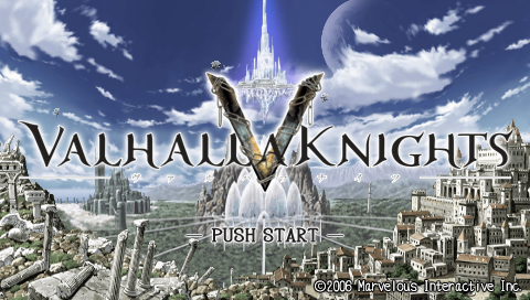 Valhalla Knights — Title screen