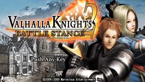 Valhalla Knights 2 : Battle Stance — Title screen