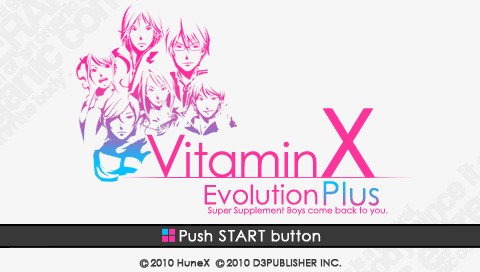 Vitamin X Evolution Plus — Title screen