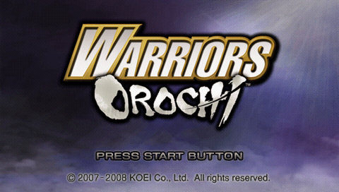 Warriors Orochi — Title screen
