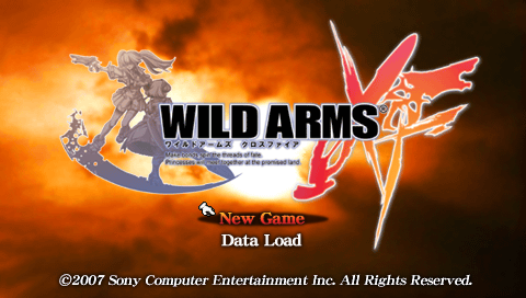 Wild Arms XF — Title screen
