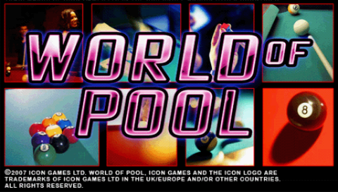 World of Pool — Title screen