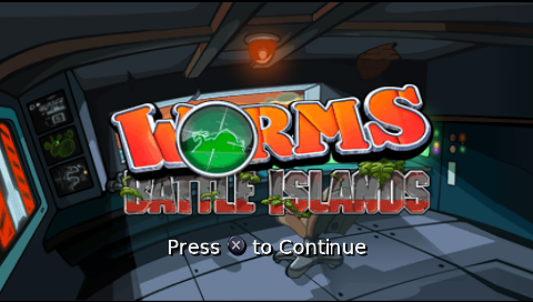 Worms : Battle Islands — Title screen