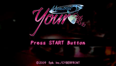 Your Memories Off : Girls Style — Title screen