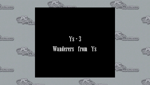 Ys 3 - Wanderers From Ys — Title screen