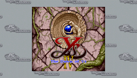 Ys 4 - The Dawn Of Ys — Title screen