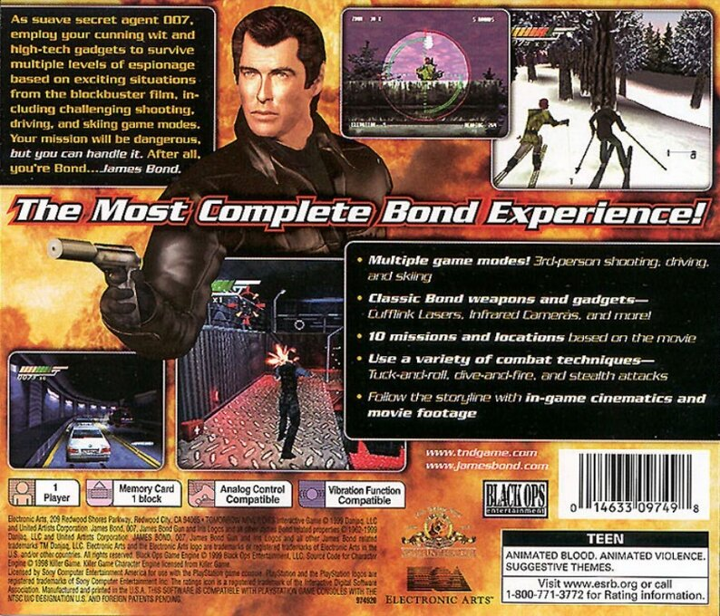 007 : Tomorrow Never Dies — Box back