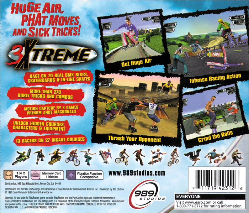 3Xtreme — Box back