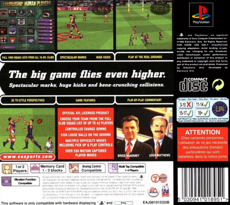 AFL 99 — Box back