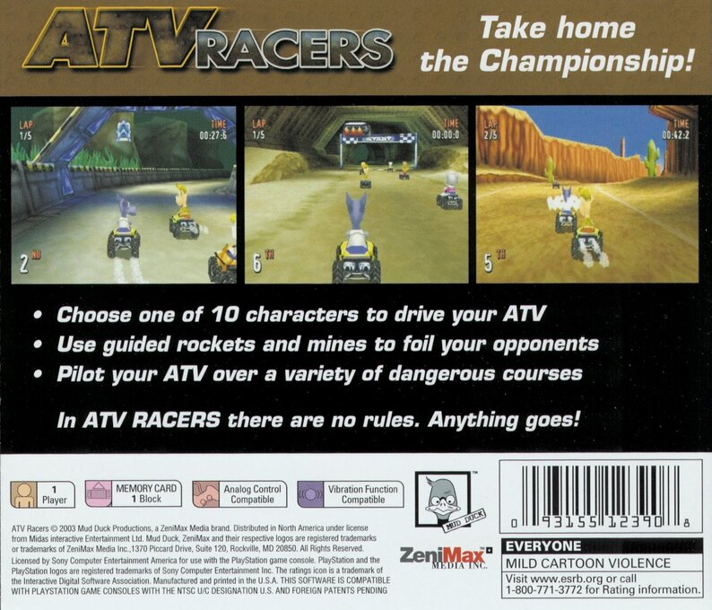 ATV Racers — Box back