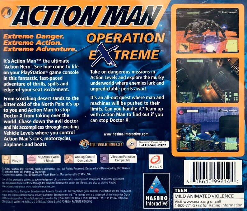 Action Man : Operation Extreme — Box back