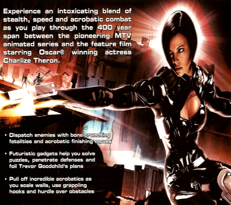 Aeon Flux — Box back